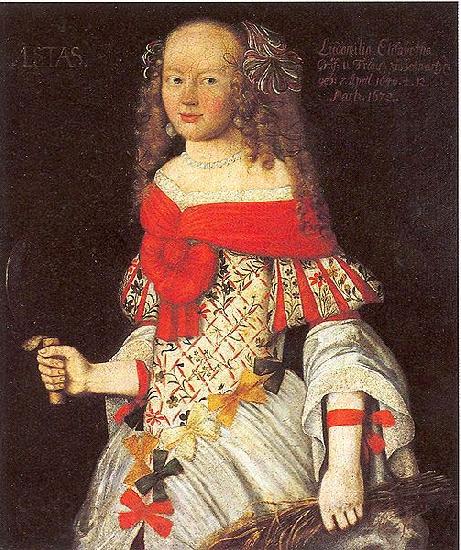 unknow artist Portrait of Ludmilla Elisabeth von Schwarzburg-Rudolstadt Norge oil painting art